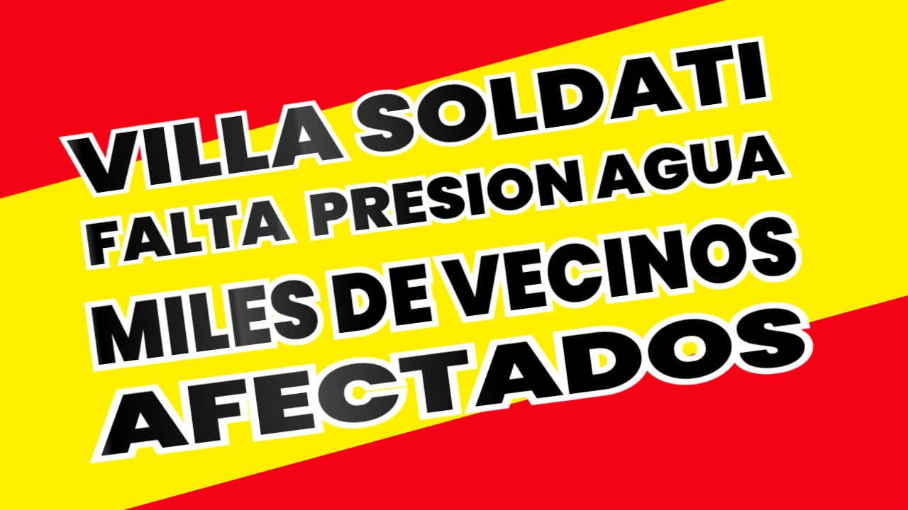 Falta de Agua en Villa Soldati