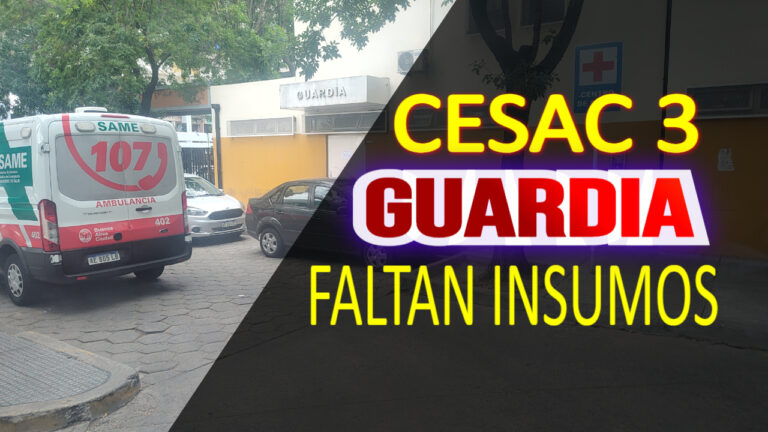 Guardia Cesac 3 faltan insumos