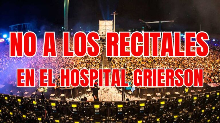 vecinos pacientes y trabajadores de la salud dicen NO a los recitales en vivo a metros del Hospital Grierson en Lugano Comuna 8